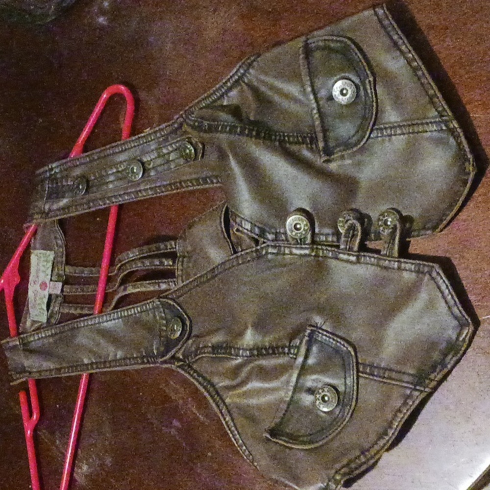 Brown Leather Vest